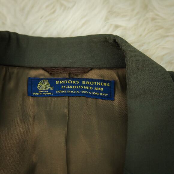 Brooks Brothers Size 43 R Single Breasted Two Button Wool Blazer Sports Coat - Picture 3 of 5